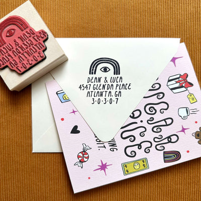 Rainbow Eye Return Address Stamp