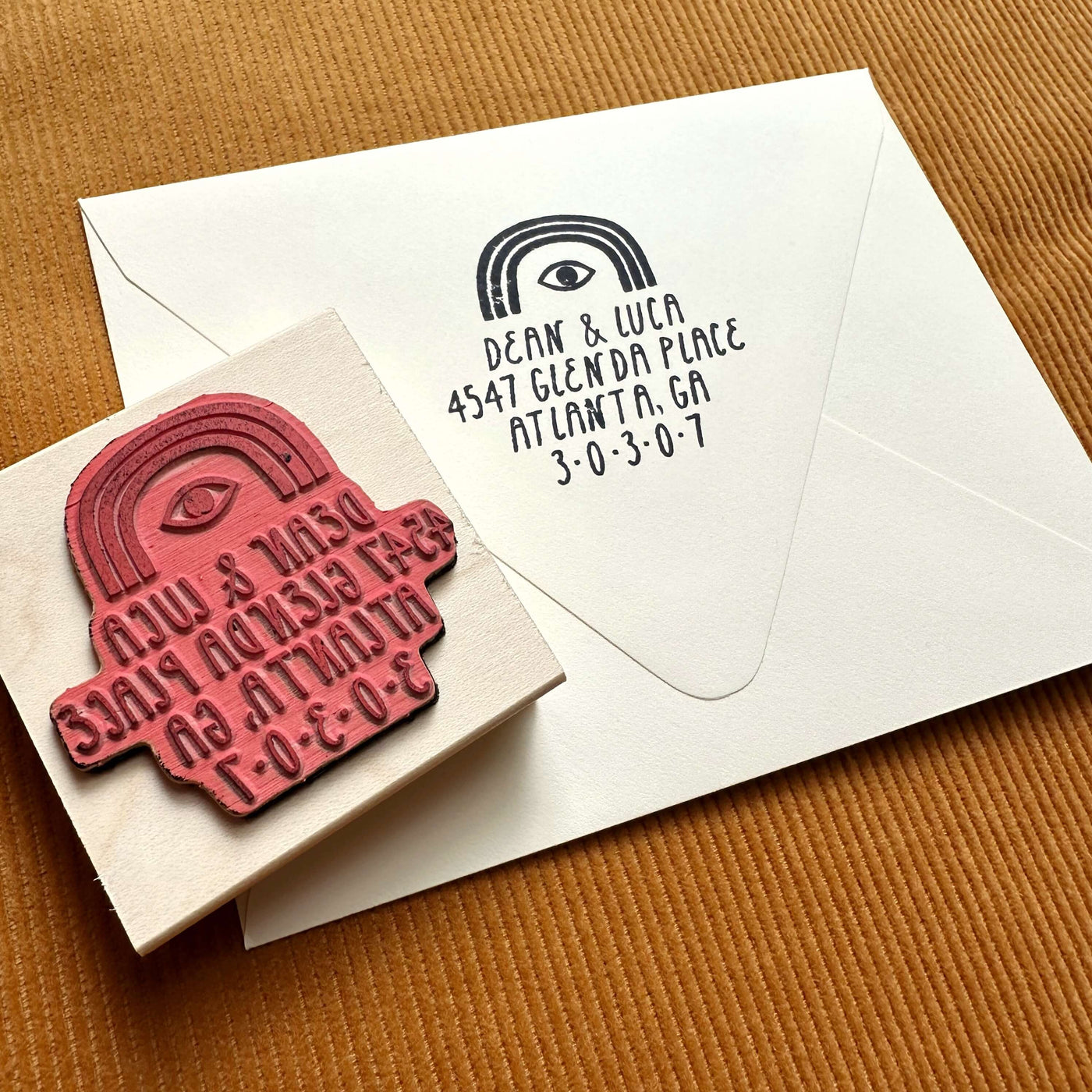 Rainbow Eye Return Address Stamp