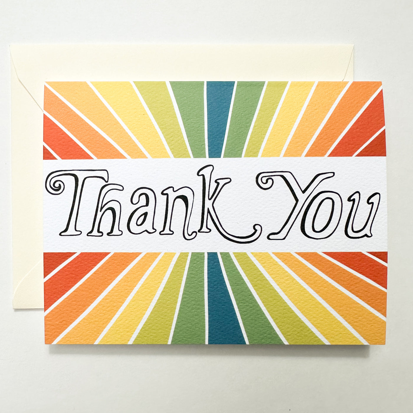 Thank You Rainbow Rays Card