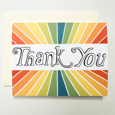 Thank You Rainbow Rays Card