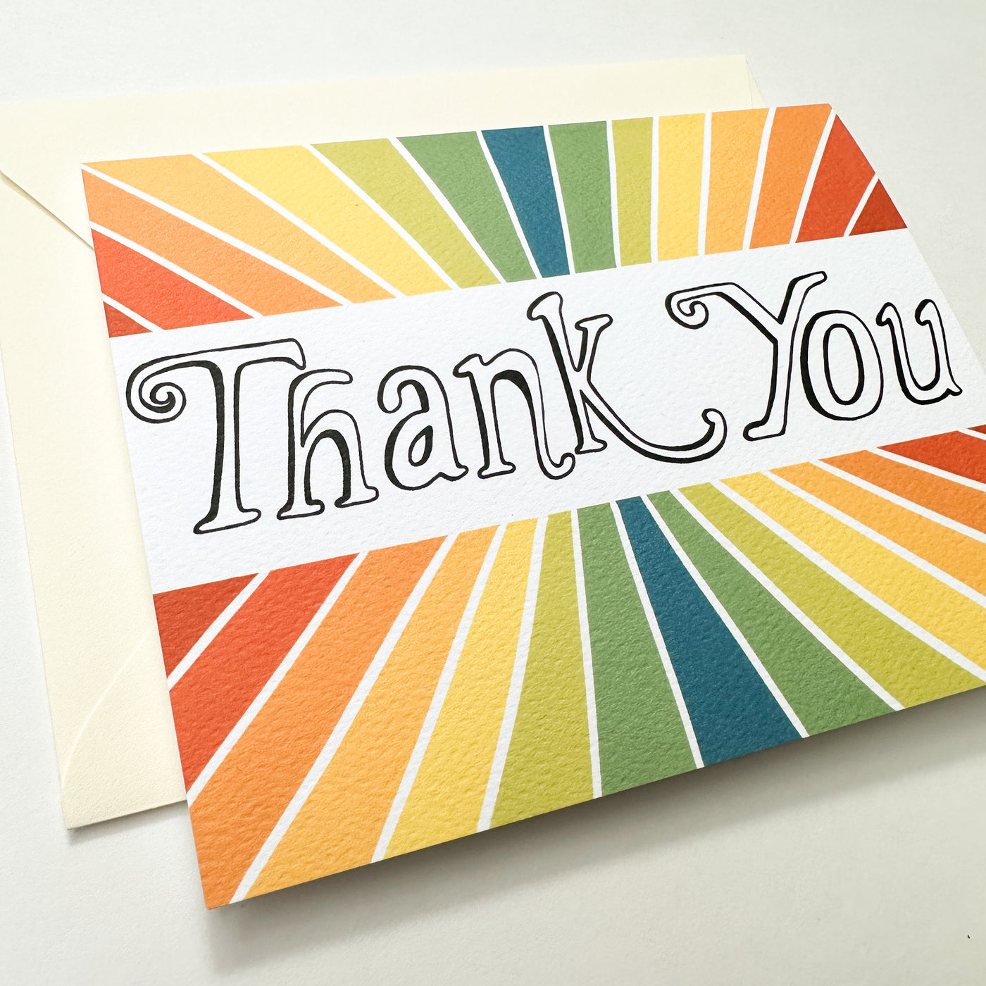 Thank You Rainbow Rays Card