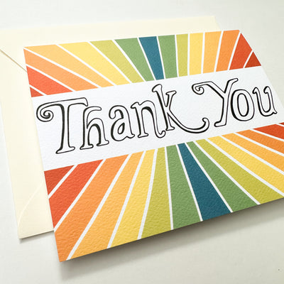 Thank You Rainbow Rays Card