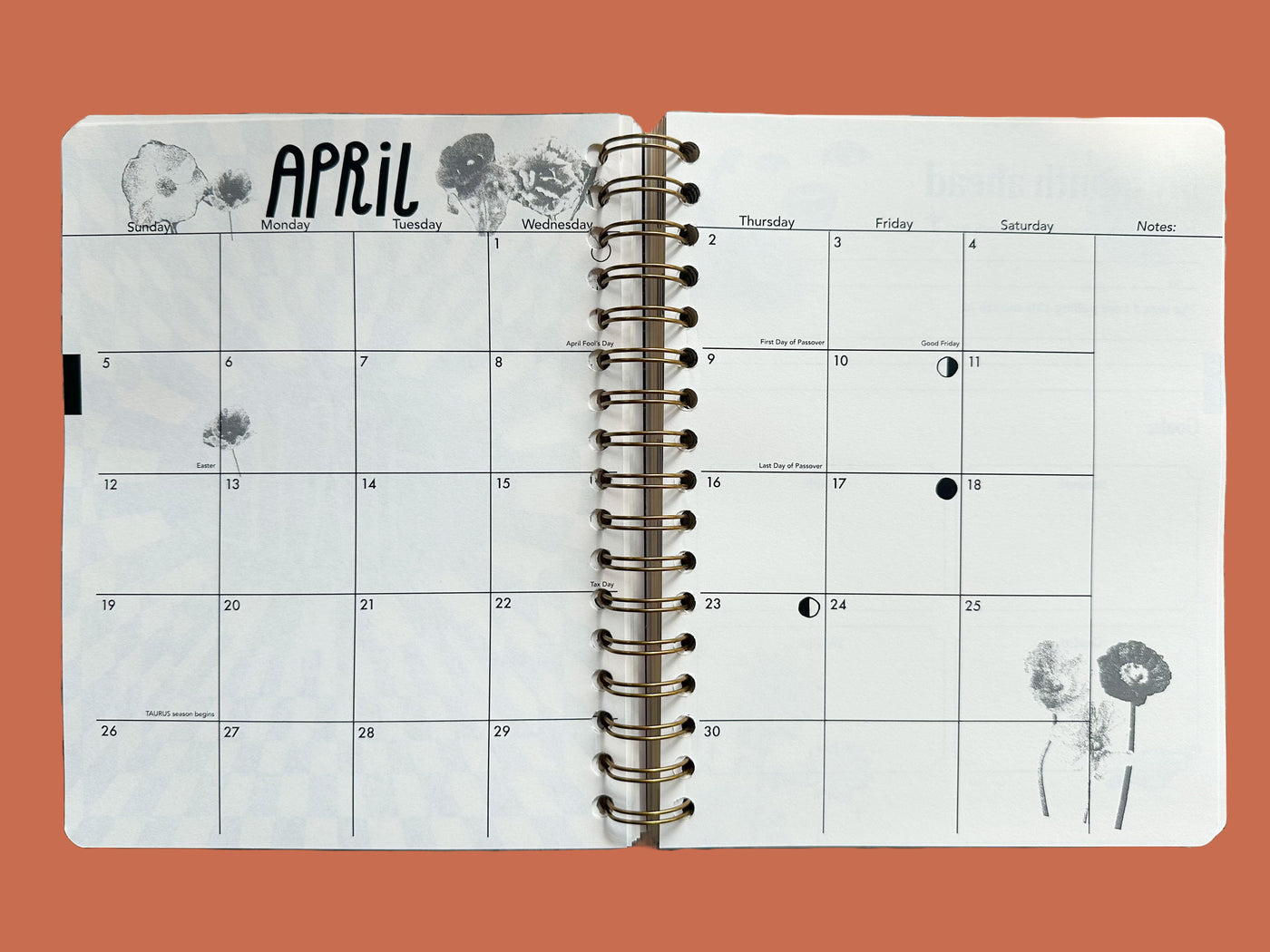 PRE-ORDER: 2026, 13 Month Planner | December 2025 - December 2026, Flower Power Cover