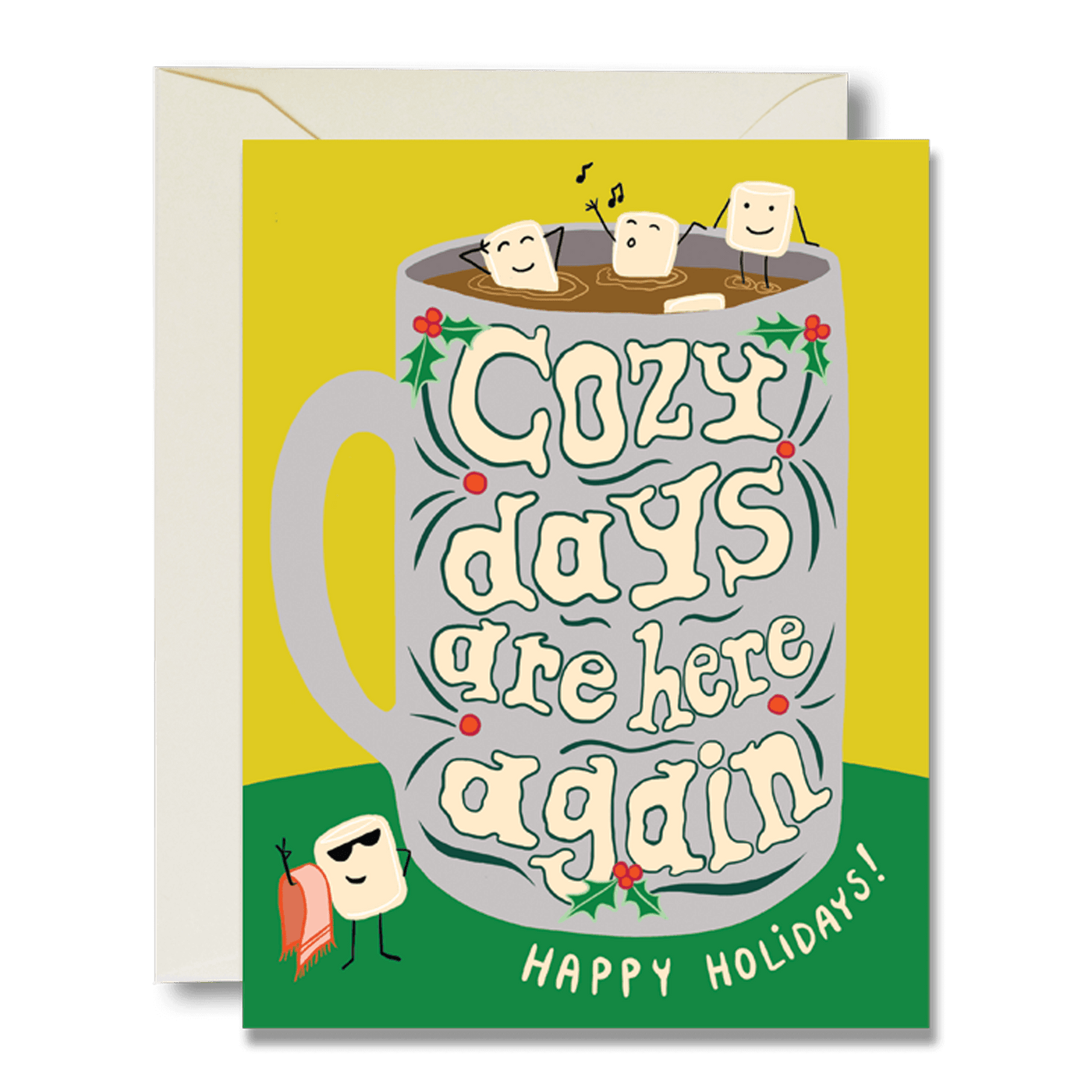 Cozy Days Happy Holidays Mug Card