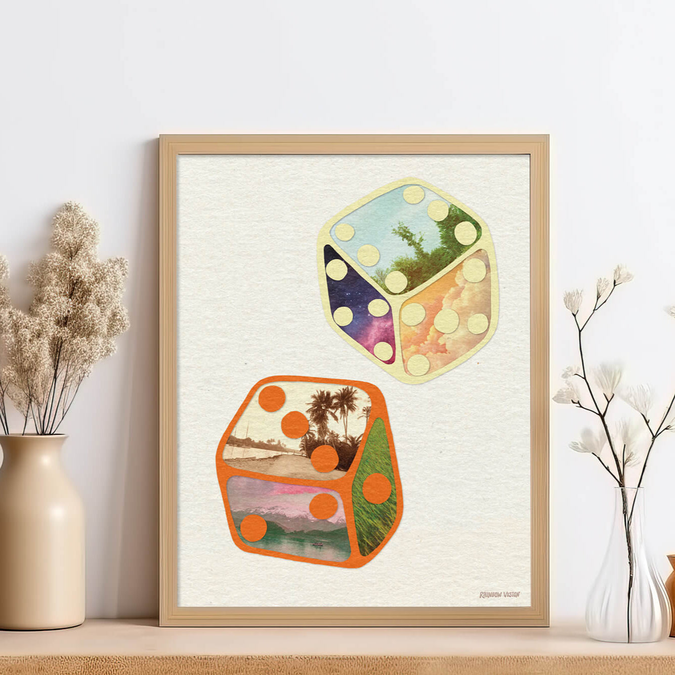 Moody Dice Print