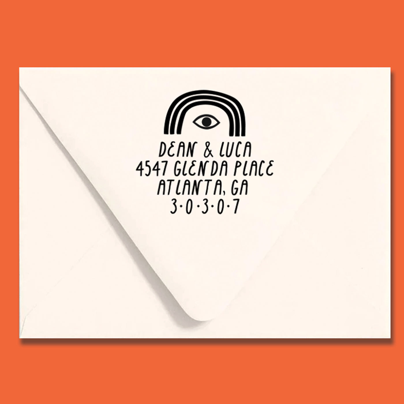 Rainbow Eye Return Address Stamp