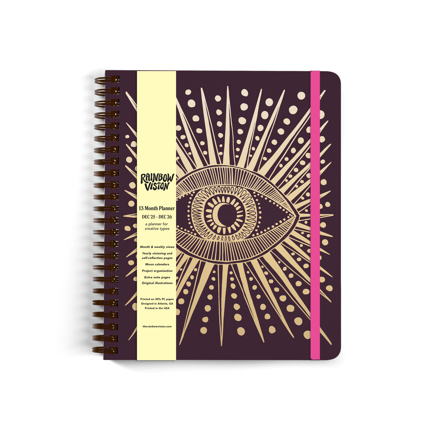 PRE-ORDER: 2026, 13 Month Planner | December 2025 - December 2026, Seeing Eye Cover