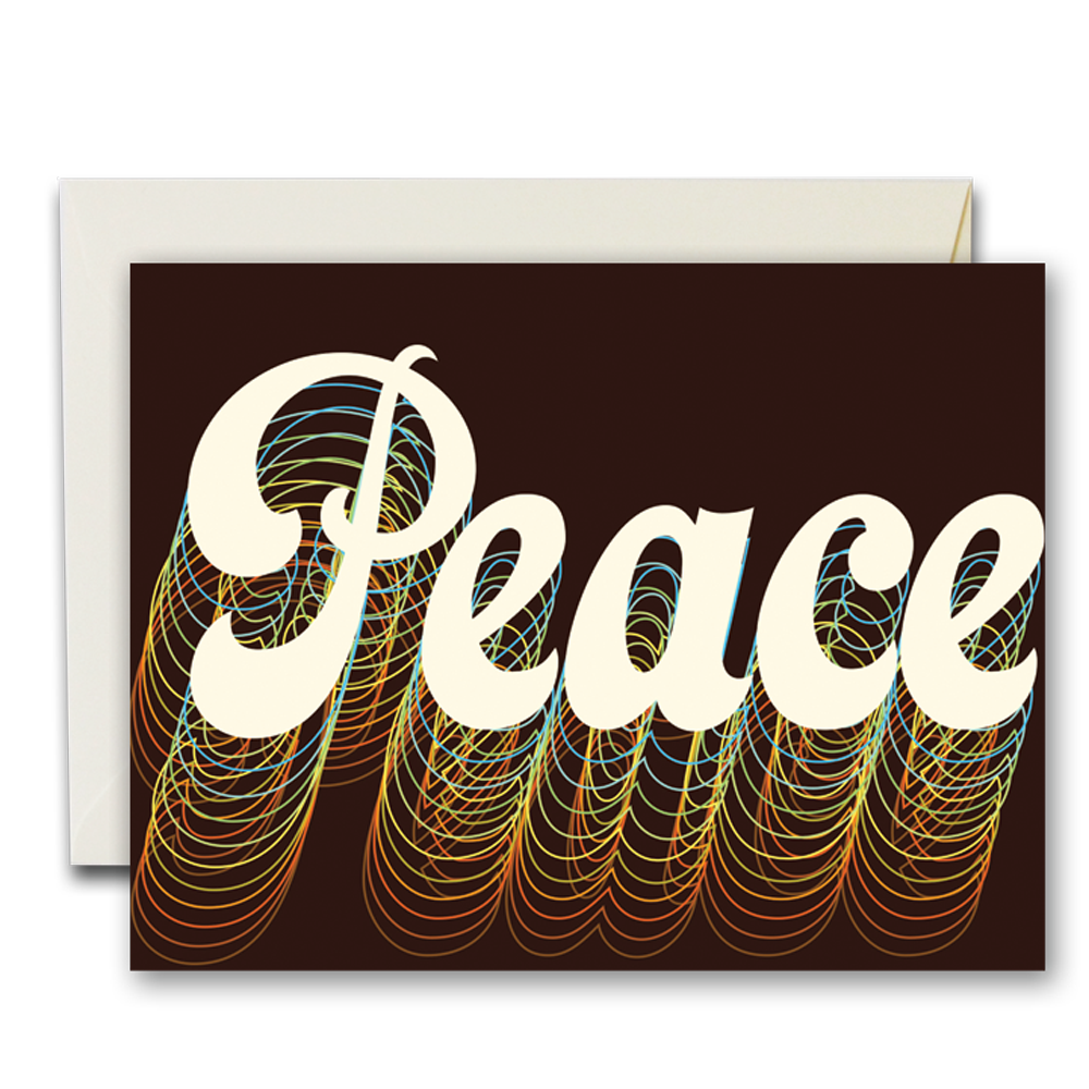 Retro Peace Card