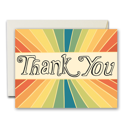 Thank You Rainbow Rays Card